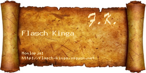 Flasch Kinga névjegykártya