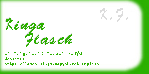 kinga flasch business card
